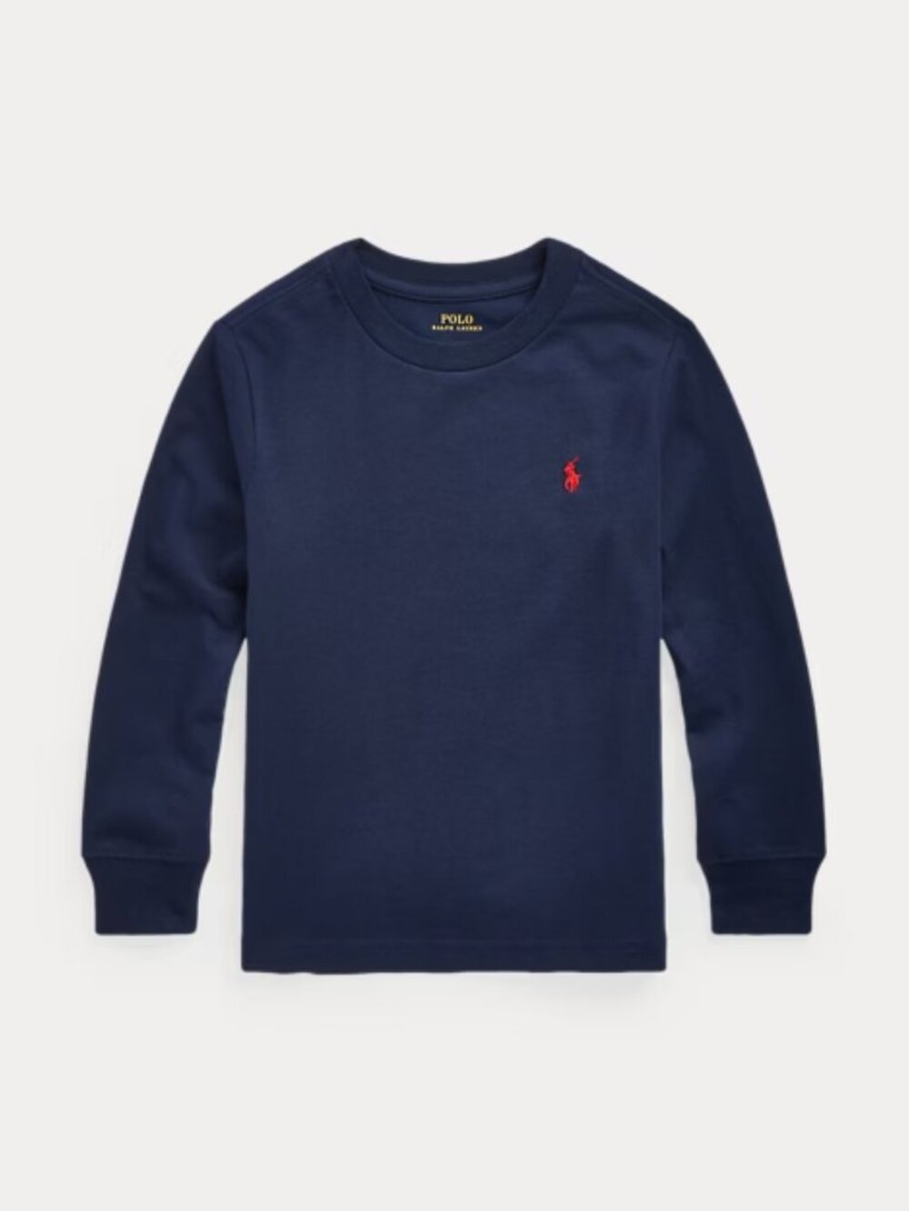 Ralph Lauren Kids 24M Long Sleeve Tee - Navy with Red Logo